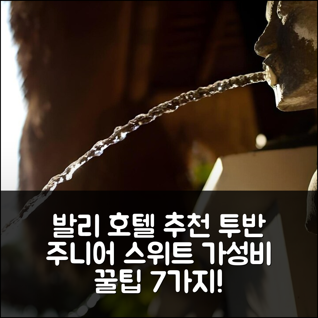 발리 숙소 여행 호텔 추천 투반의 48 주니어 스위트 정원 조망 조식과 가성비 팁 7가지