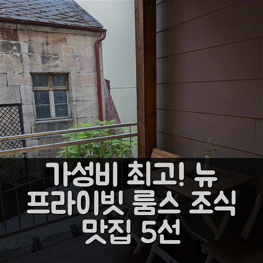 제목: 뉘른베르크 숙소 여행 호텔 추천 뉴 프라이빗 룸스 퓌르트 | 가성비와 조식이 뛰어난 5가지 이유