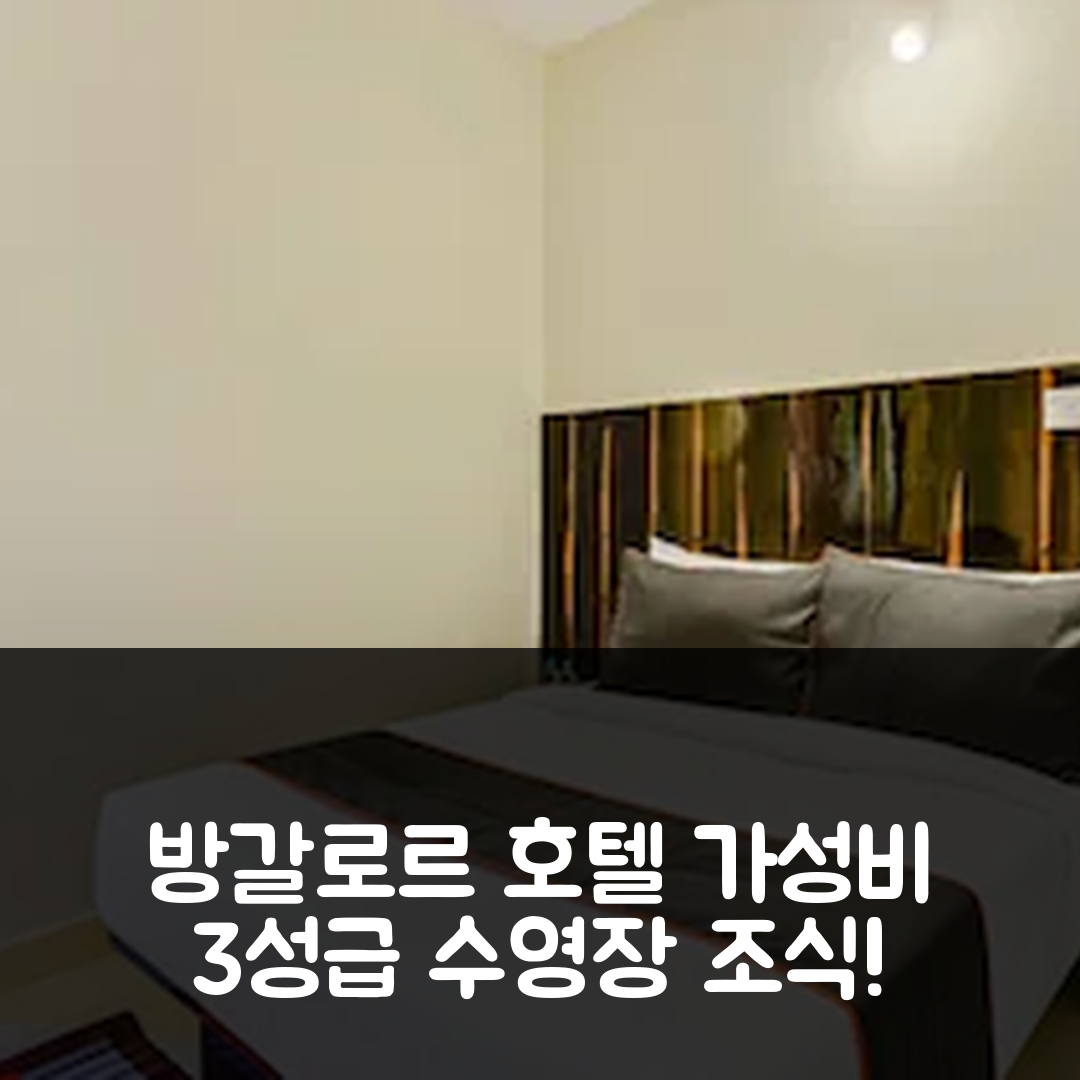 방갈로르 숙소 여행 호텔 추천 오 비탈라 컴포트 호텔 | 가성비 좋은 3성급 조식과 수영장 정보 7가지