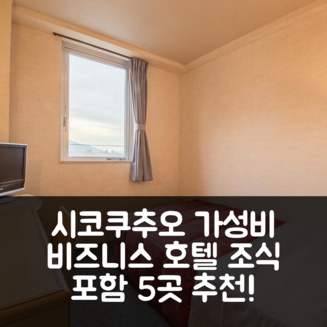 시코쿠추오 숙소 여행 호텔 추천 비즈니스 호텔 마일드 | 가성비 뛰어난 3성급 조식과 위치 정보 5가지