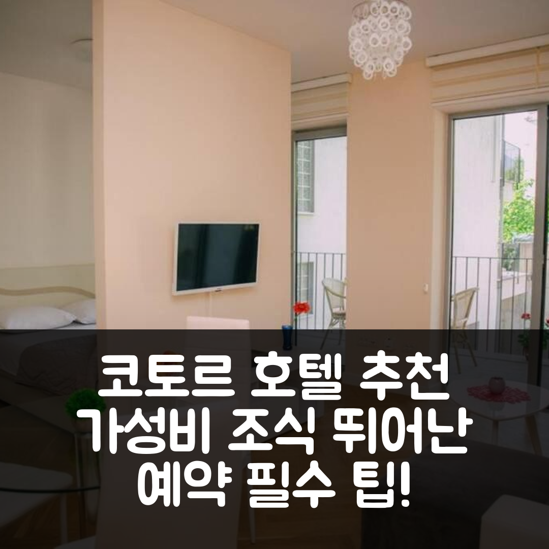 코토르 숙소 여행 호텔 추천 페트라 스튜디오 | 가성비와 조식이 뛰어난 5가지 이유와 예약 팁